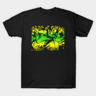 Jamaican Flag - Scratch Flag Design T-Shirt